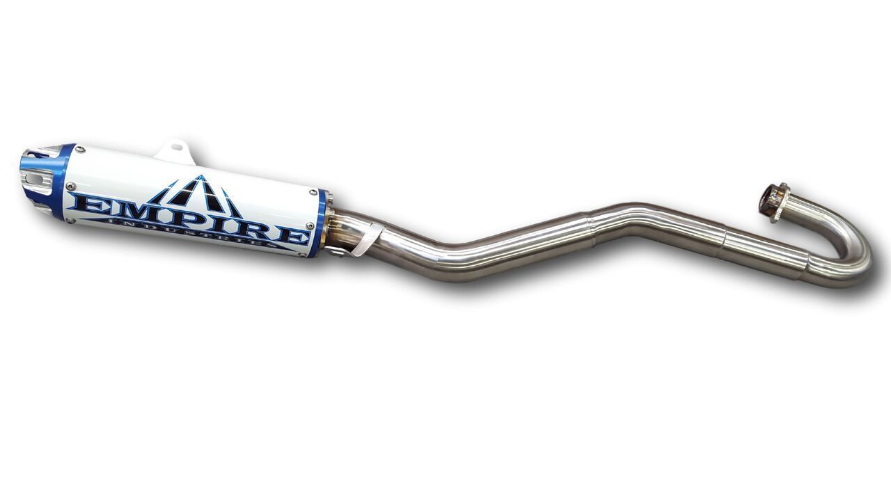Empire Industries White Cyclon Series Full System Exhaust Pipe Suzuki LTR 450