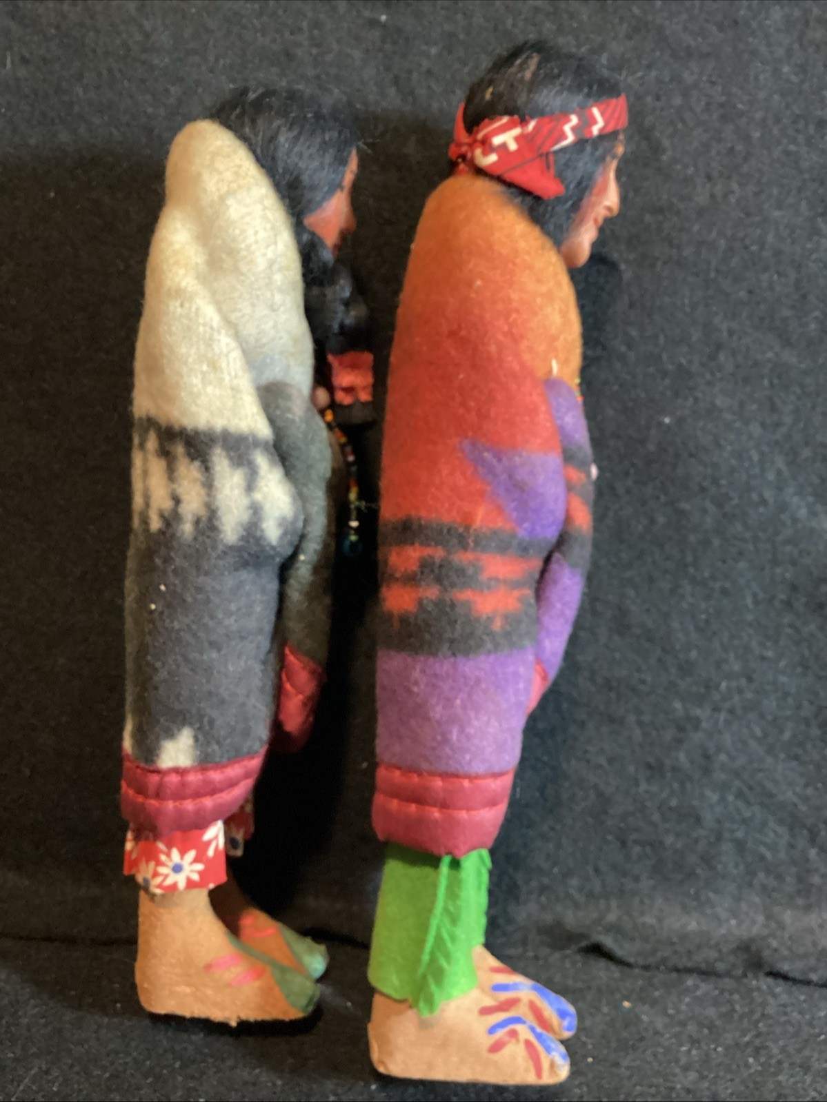 2 PCs. “Skookum Indian” ‘Bully Good’ Dolls, 9 1/2” Male, 9” Female, Orig. Tags