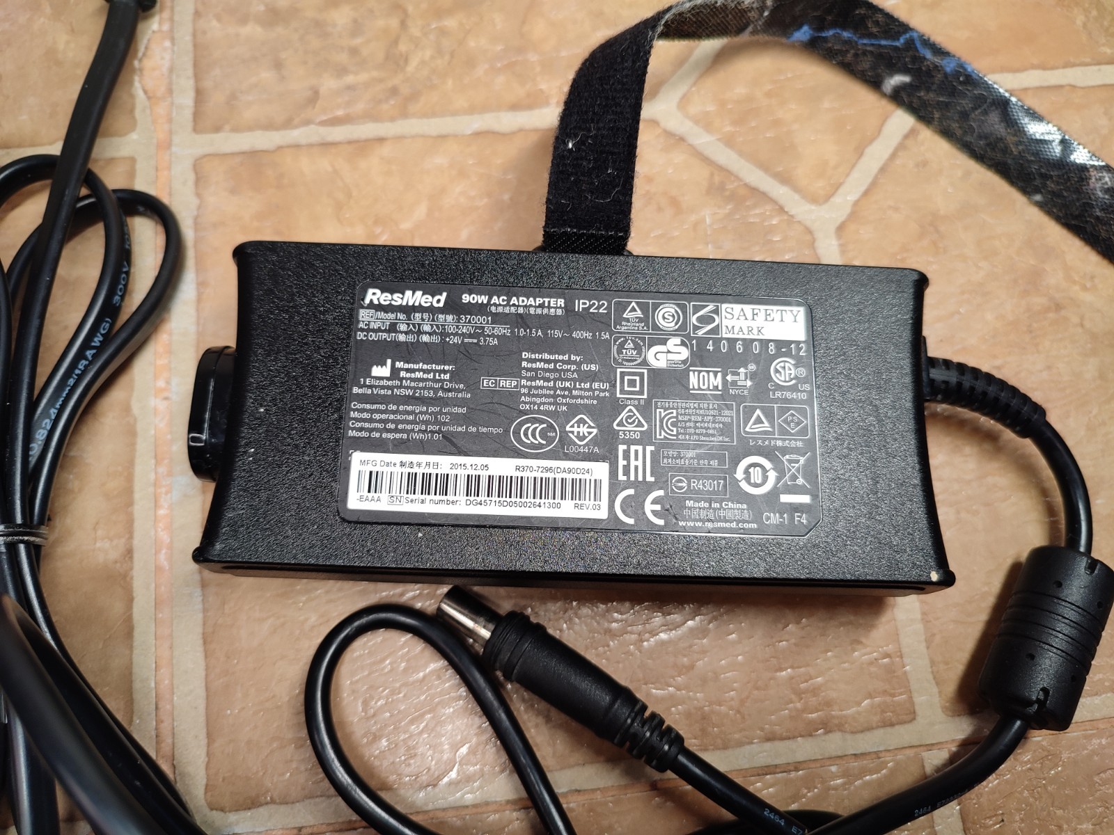 ResMed Accessory Bundle for AirCurve 10 SD Card Power Travel Bag Manual