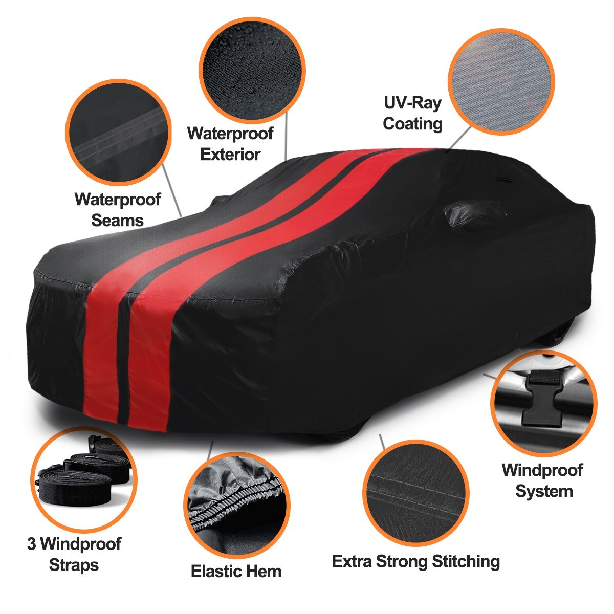 PEVA CUSTOM FIT FORD MUSTANG GT CAR COVER 100% Waterproof OUTDOOR INDOOR