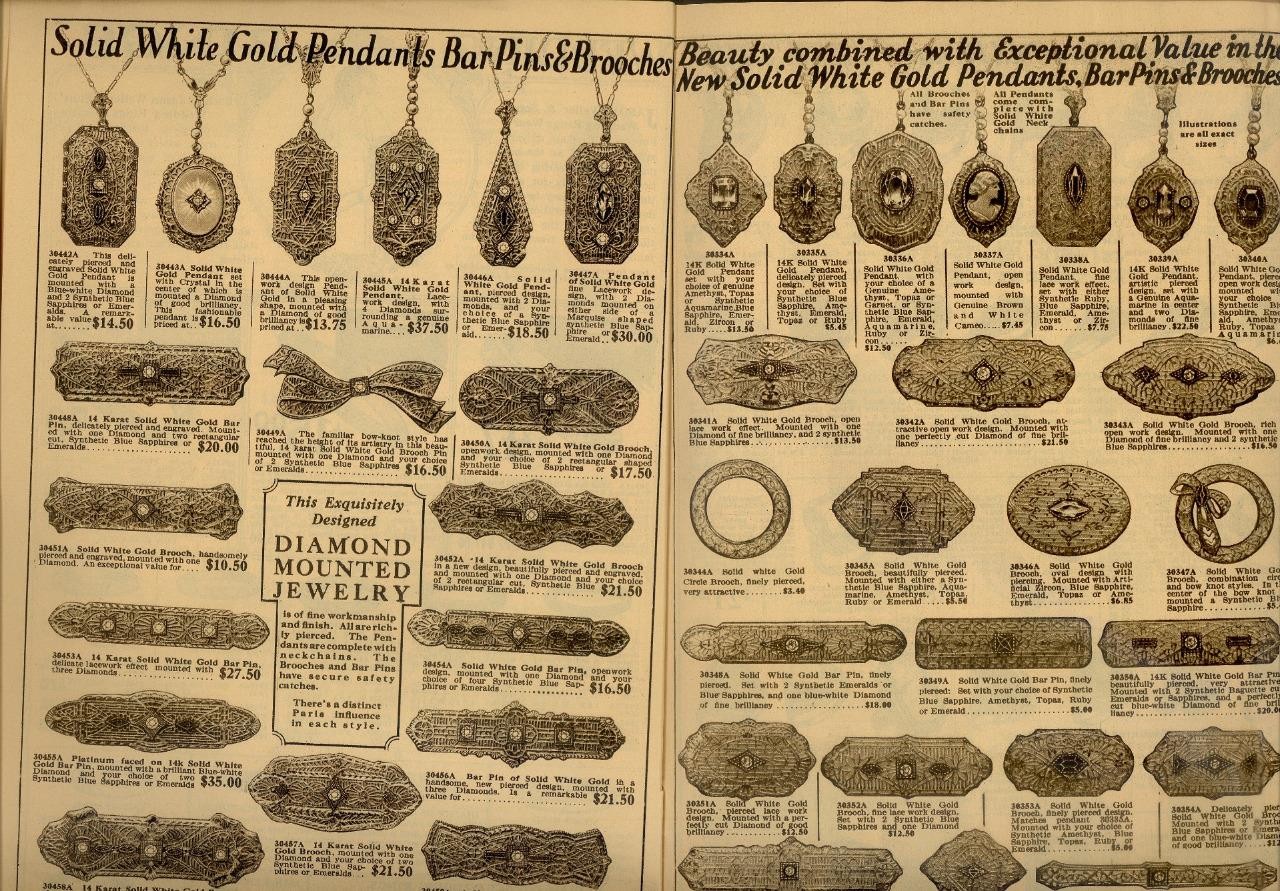 1920s Antique Catalog/Order Form "JEWELRY WATCHES SIVER PURSES CLOCKS" VG Boston