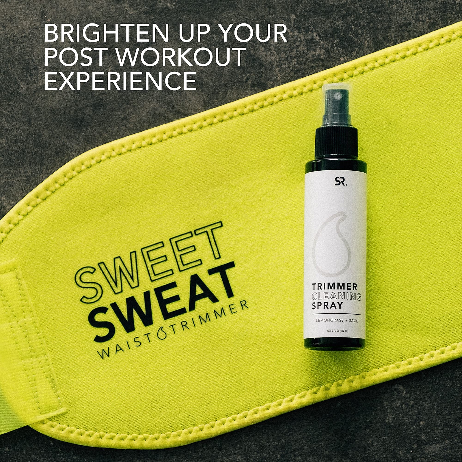 Sweet Sweat Waist Trimmer Cleaning Spray Lemongrass & Sage Oil Freshen Clean 4oz