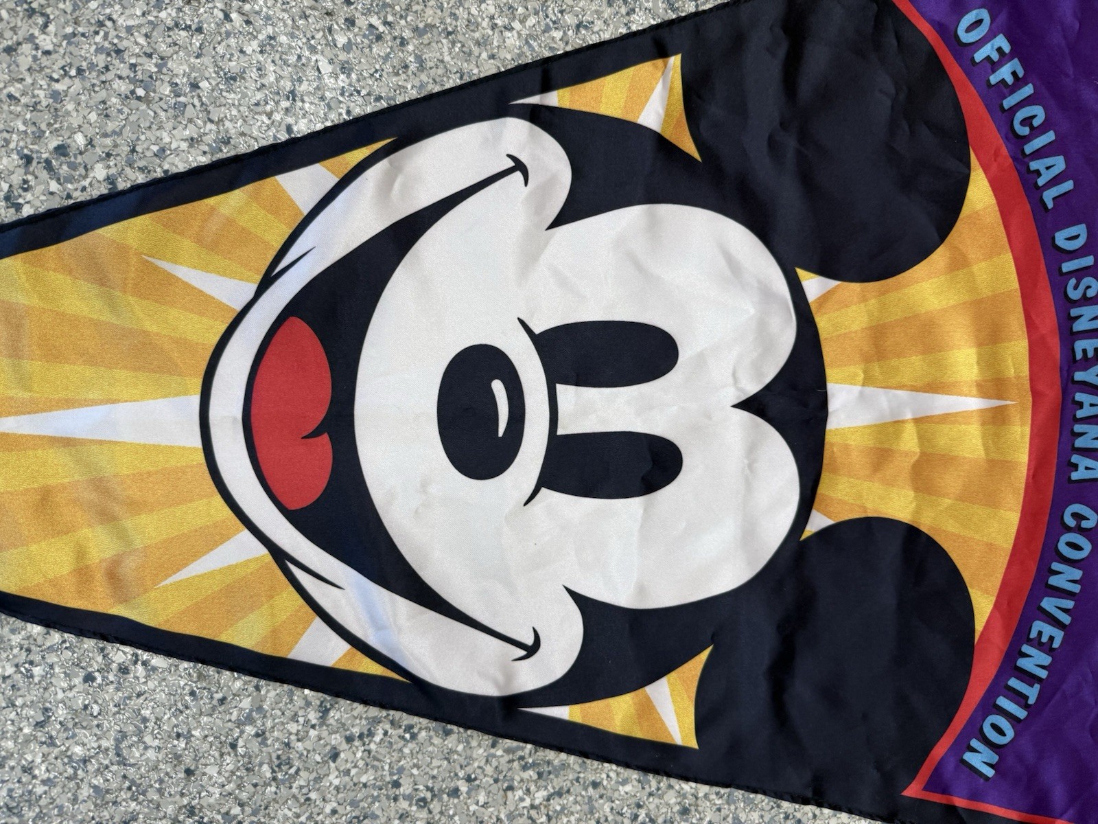 Disneyana Convention 90’s Large Flag Pennant Banner Prop 27”x 39” Conventionear