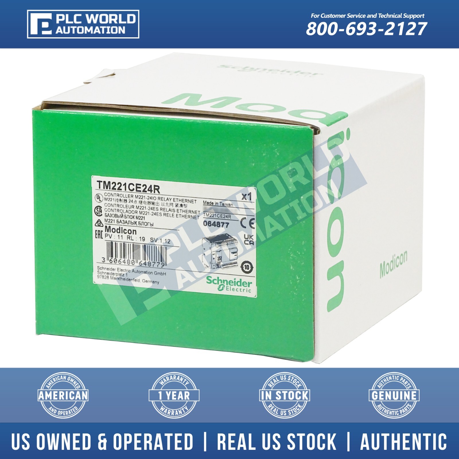 Brand New Schneider TM221CE24R Modicon M221 Controller, Late Mfg Date 1 Year Wty