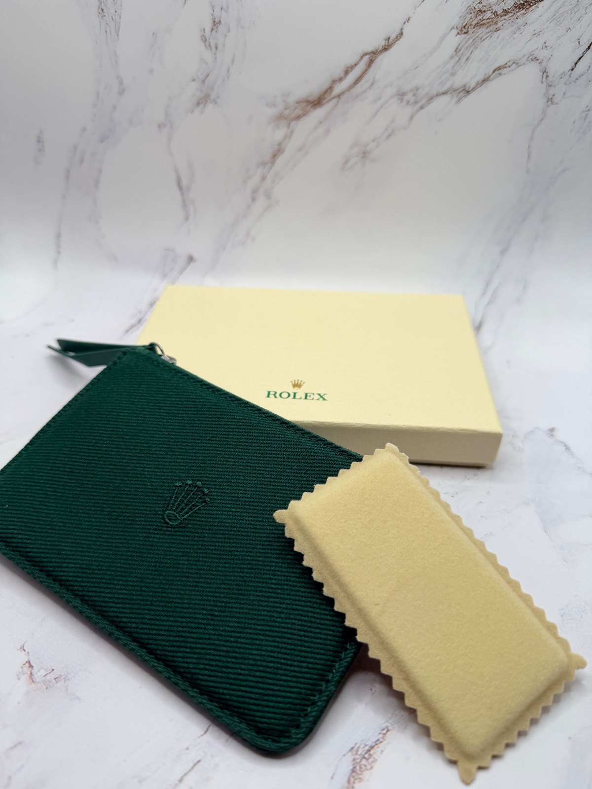 Rolex AD VIP Gift Emerald Green Zipper Watch Pouch Case Wallet