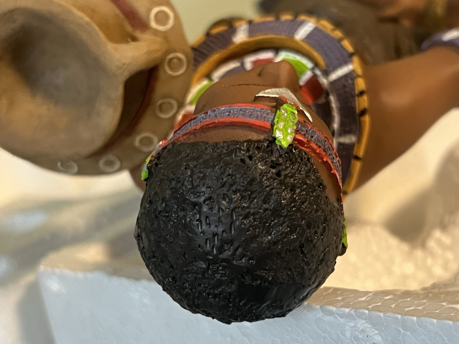 African Maasi Tribe Woman 16” Rare Resin Figure Sculpture Native Decor Statue