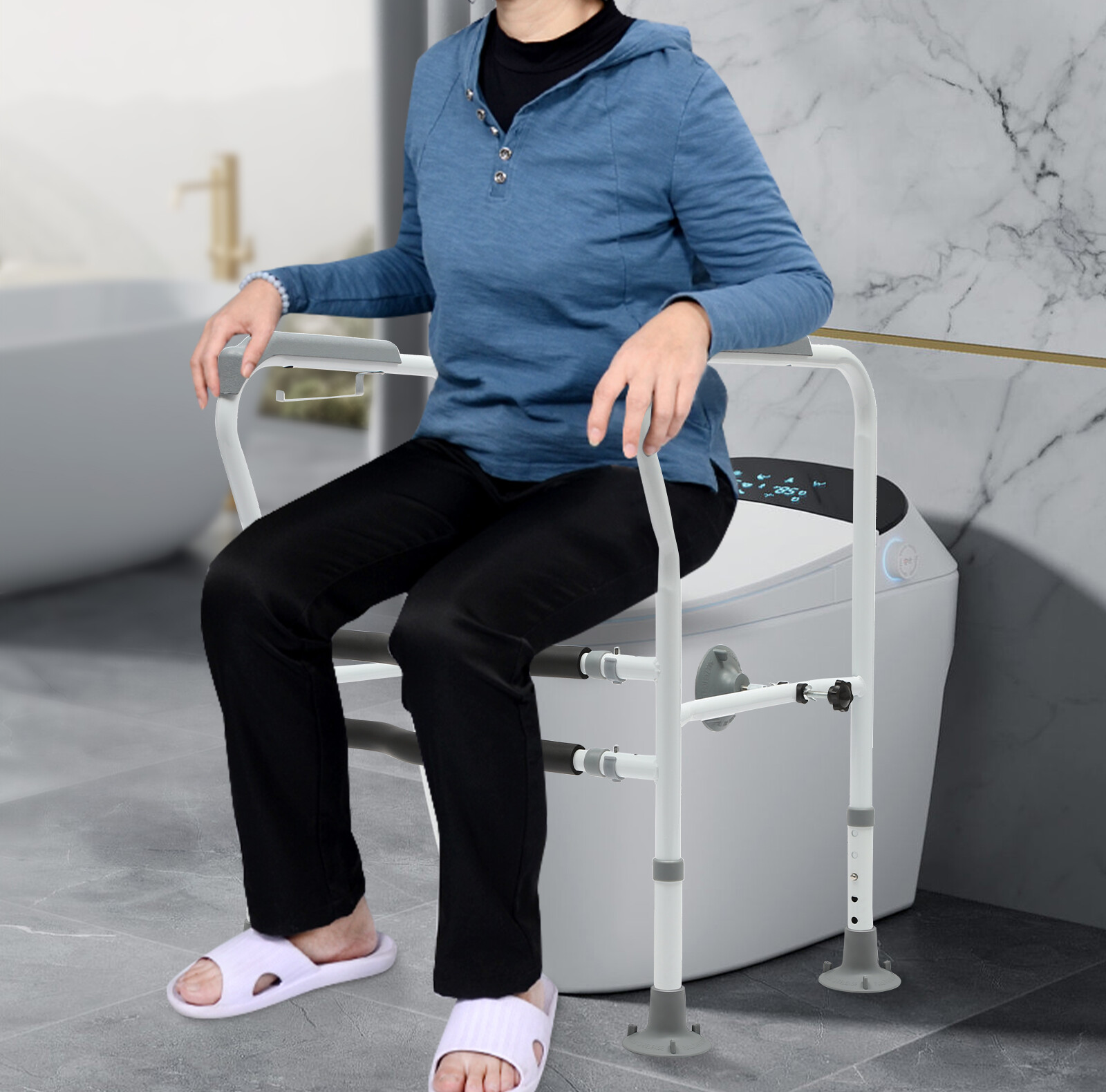 Elderly Bathroom Support Toilet Safety Rails Handrails Handicap Grab Bars Rails