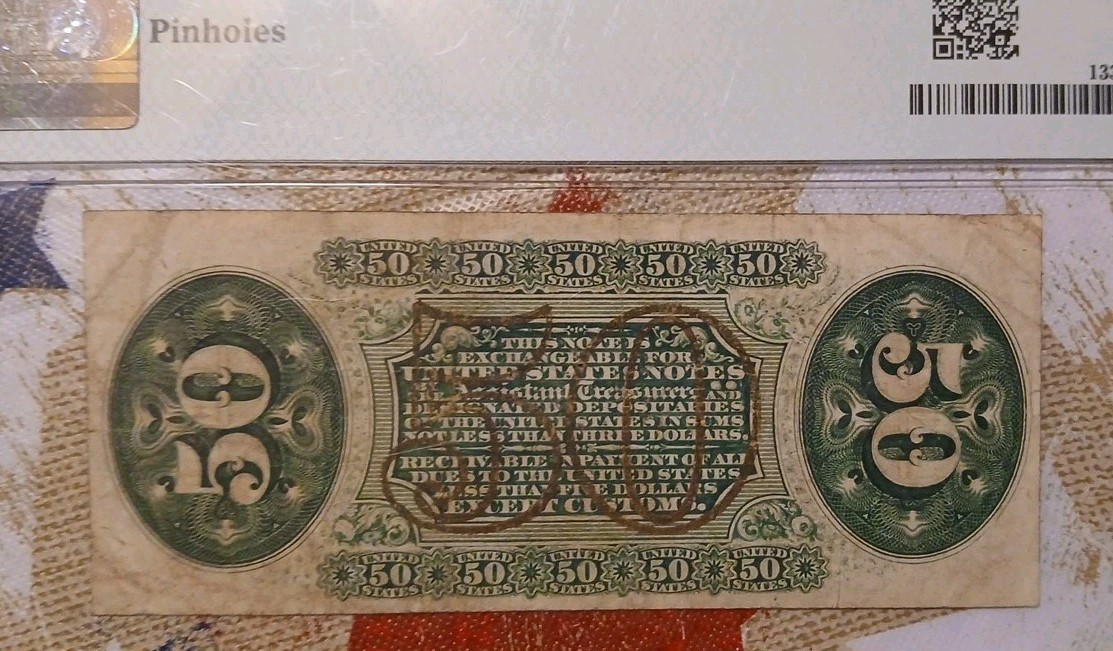 Colby/Spinner Fractional 1864 Union Currency 50c Civil War Third Issue PMG 25