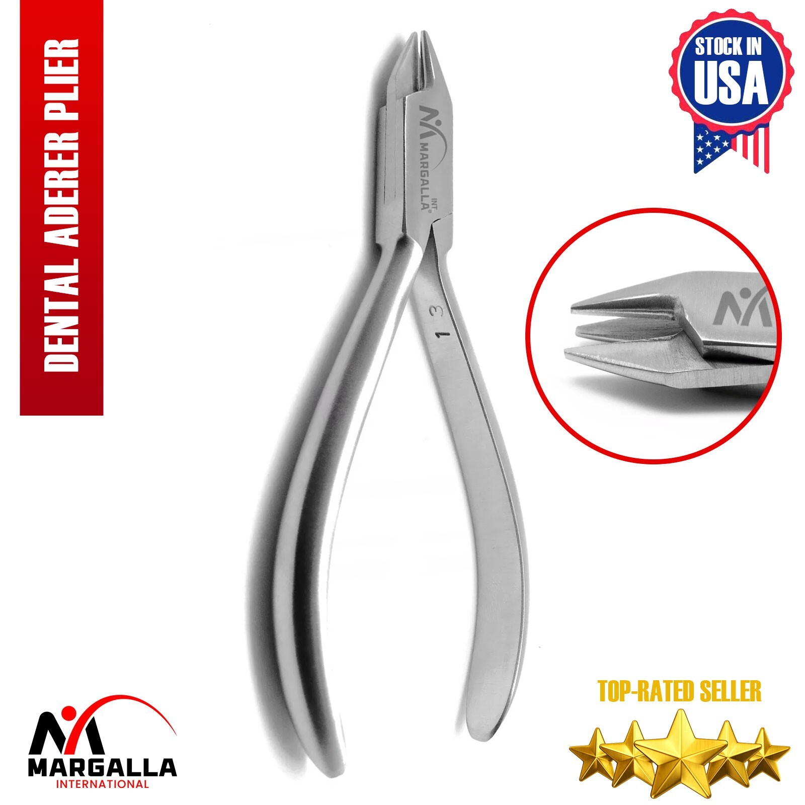 Dental Aderer Plier Three Prong Orthodontic Wire Bending Pliers Orthodontic