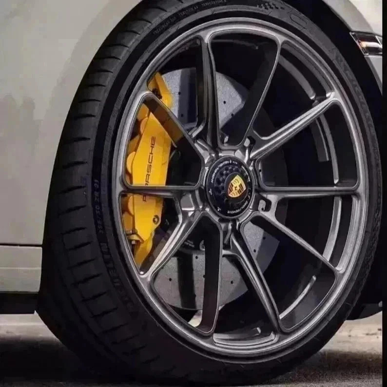 4 Porsche OEM Center Hub Caps Concave 76MM Gloss Black 911 MACAN CAYENNE"