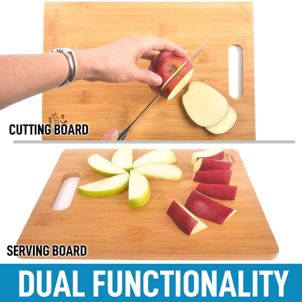 Zulay Bamboo Cutting Board Set - 3 Piece