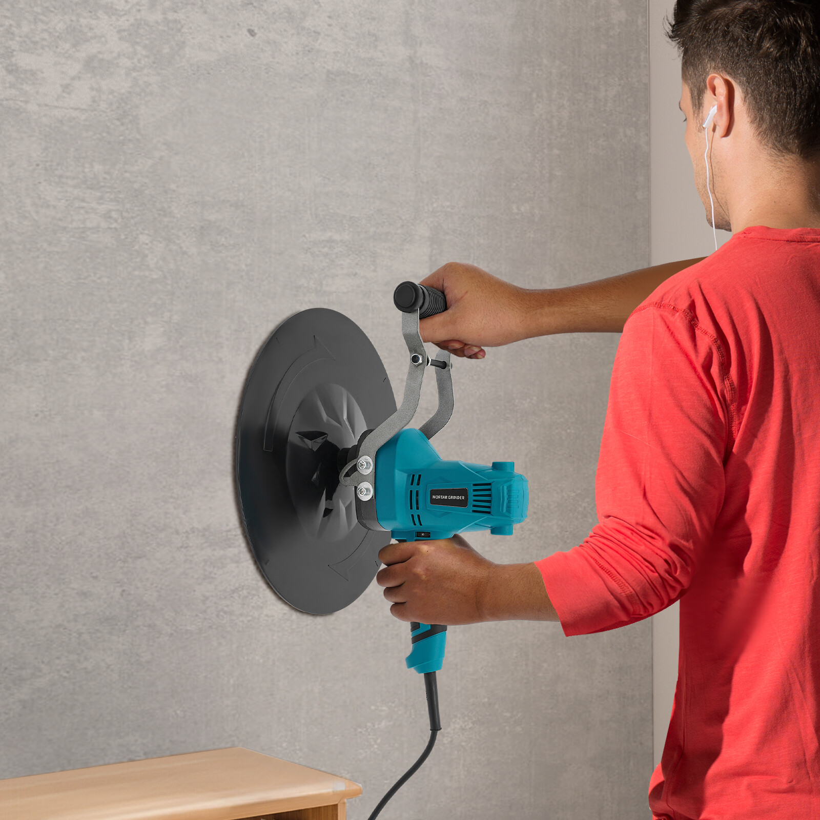 Electric Cement Concrete Mortar Trowel Wall Smoothing Polishing Machine