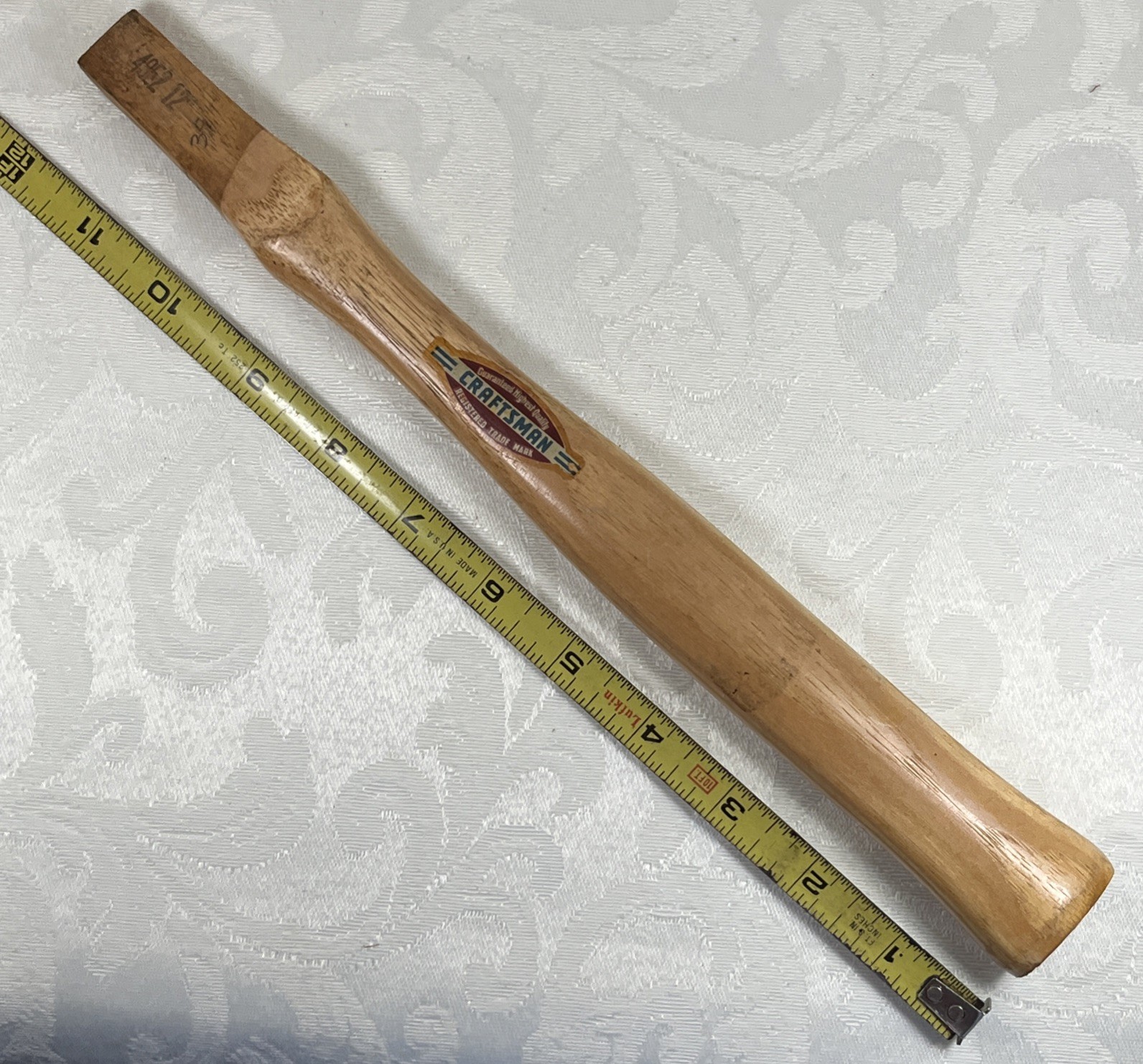 Vintage Craftsman Hickory Wood Hammer Handle 12" #4852 Red Logo NOS