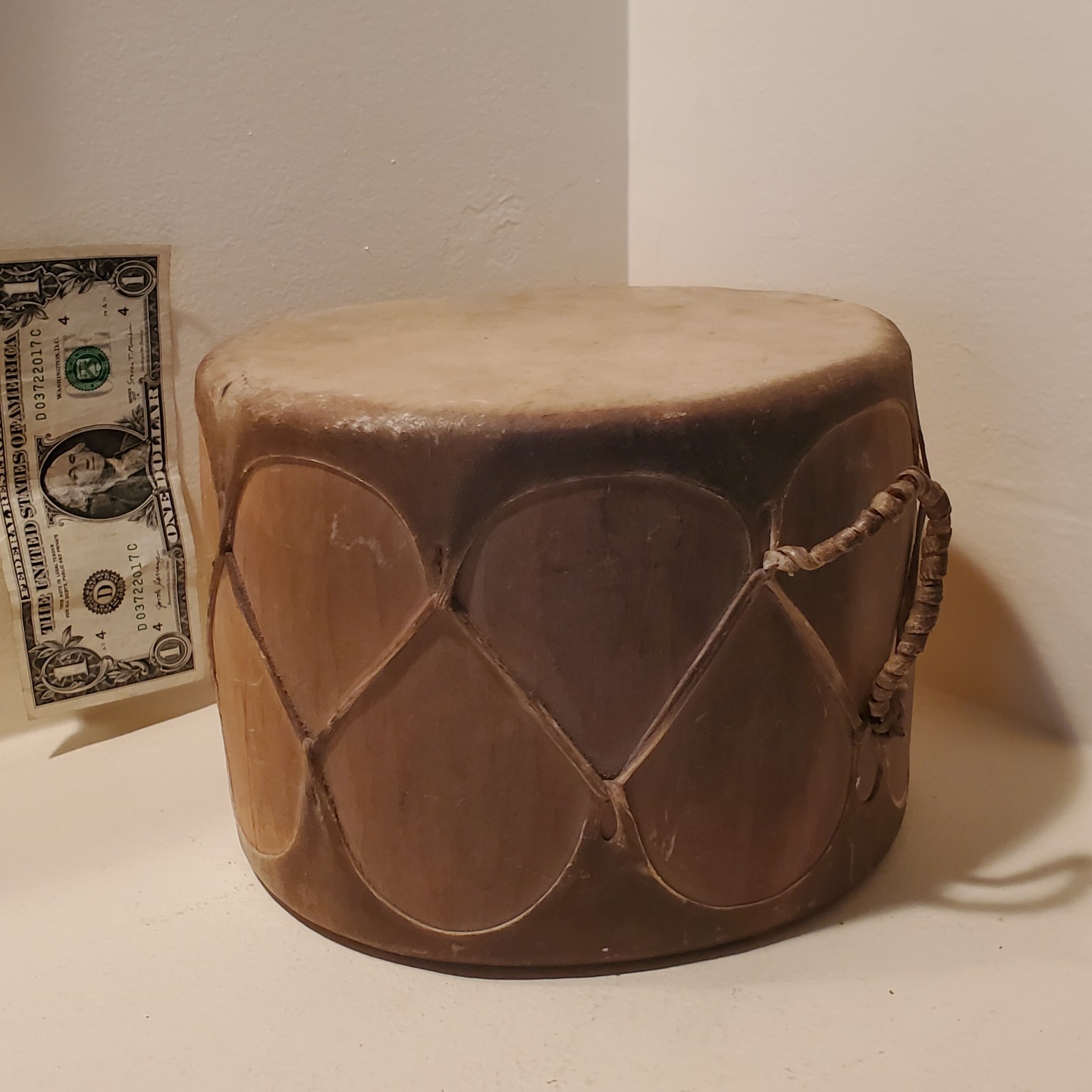 Antique OLD Native American Indian Plains or pueblo drum 19th c.