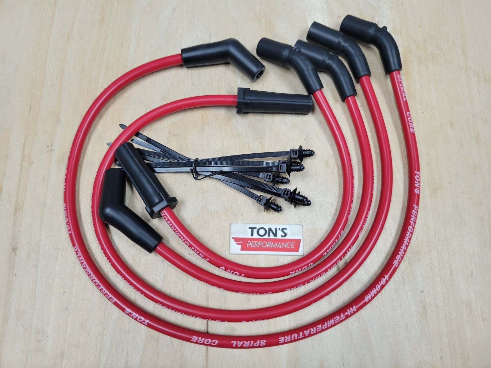 Ton's Red 10mm Harley Davidson 2017 + M8 Road King Glide FLHX Spark Plug Wires