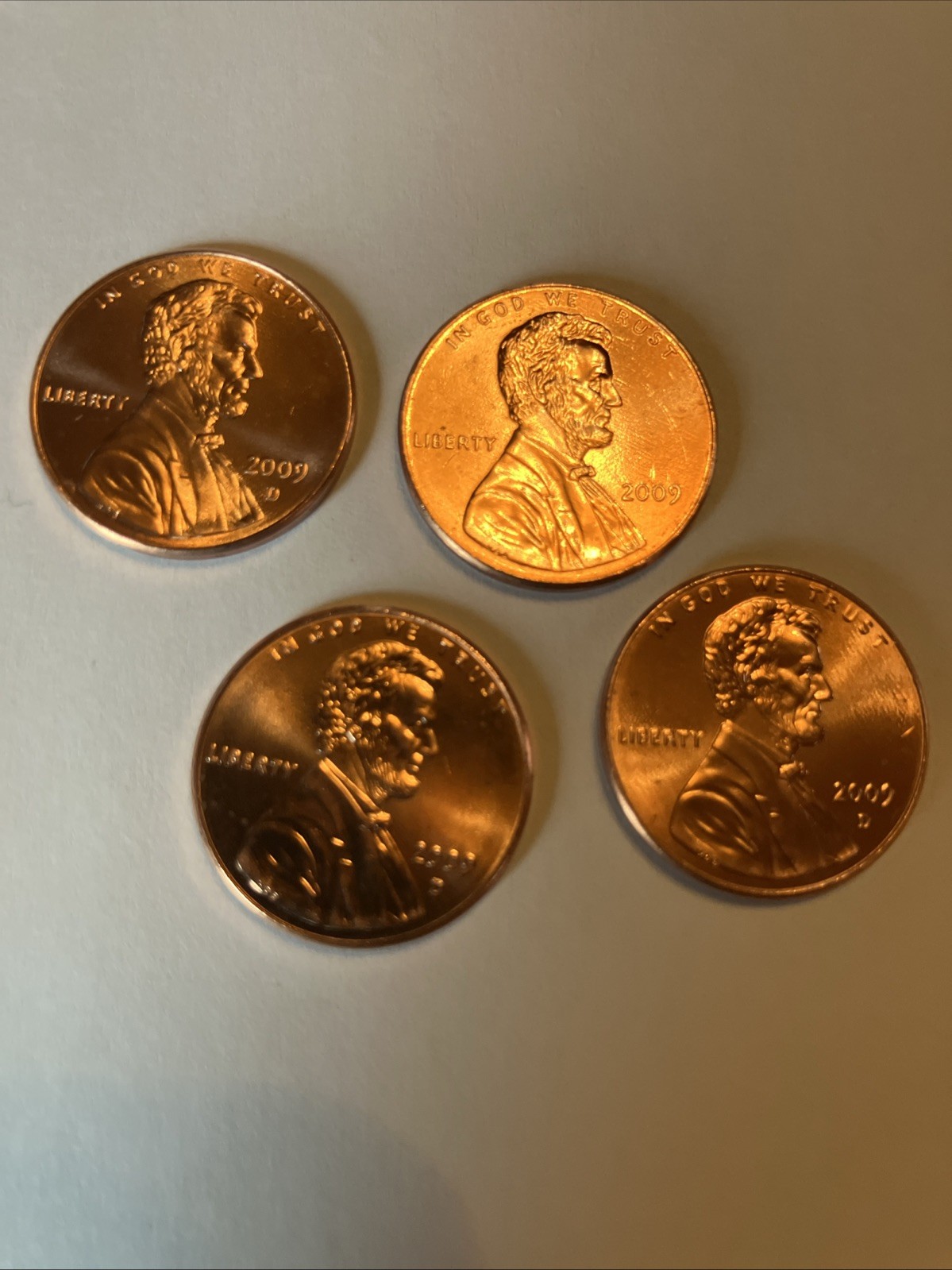 2009 P+Ds Lincoln Bicentennial Cent 4 Coin Set Brilliant Uncirculated