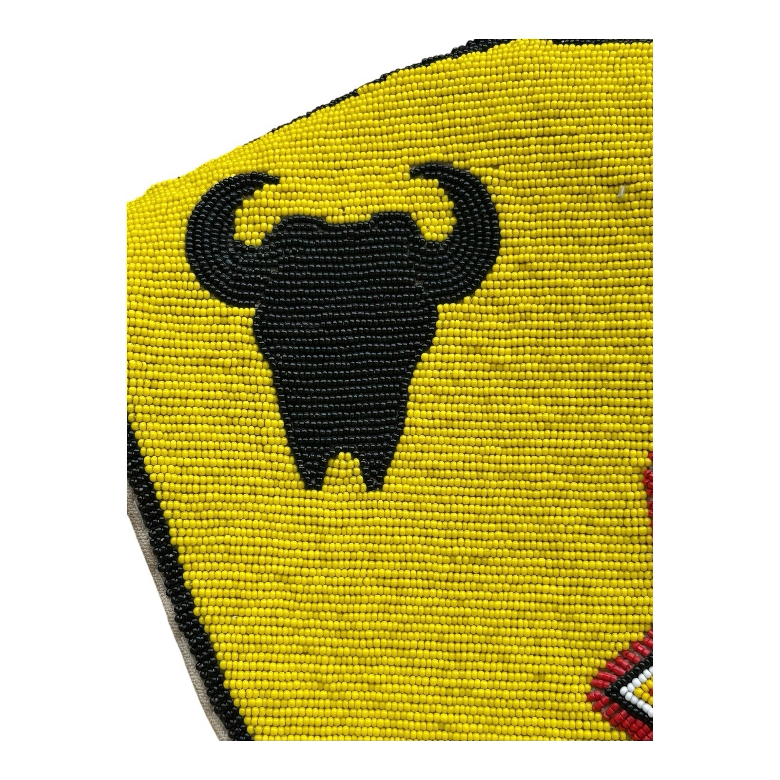 Vintage Native American Pow Wow Regalia Ceremonial Beaded Vest US Canada Buffalo