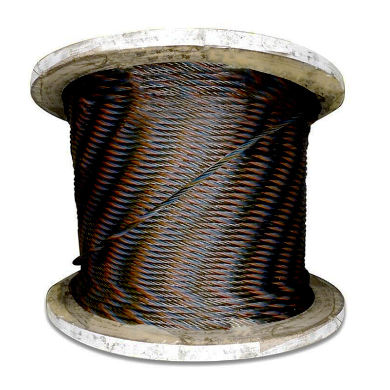 5/16" Steel Core Wire Rope Bulk 500 FT 6x19 EIPS Tow Crane Cable