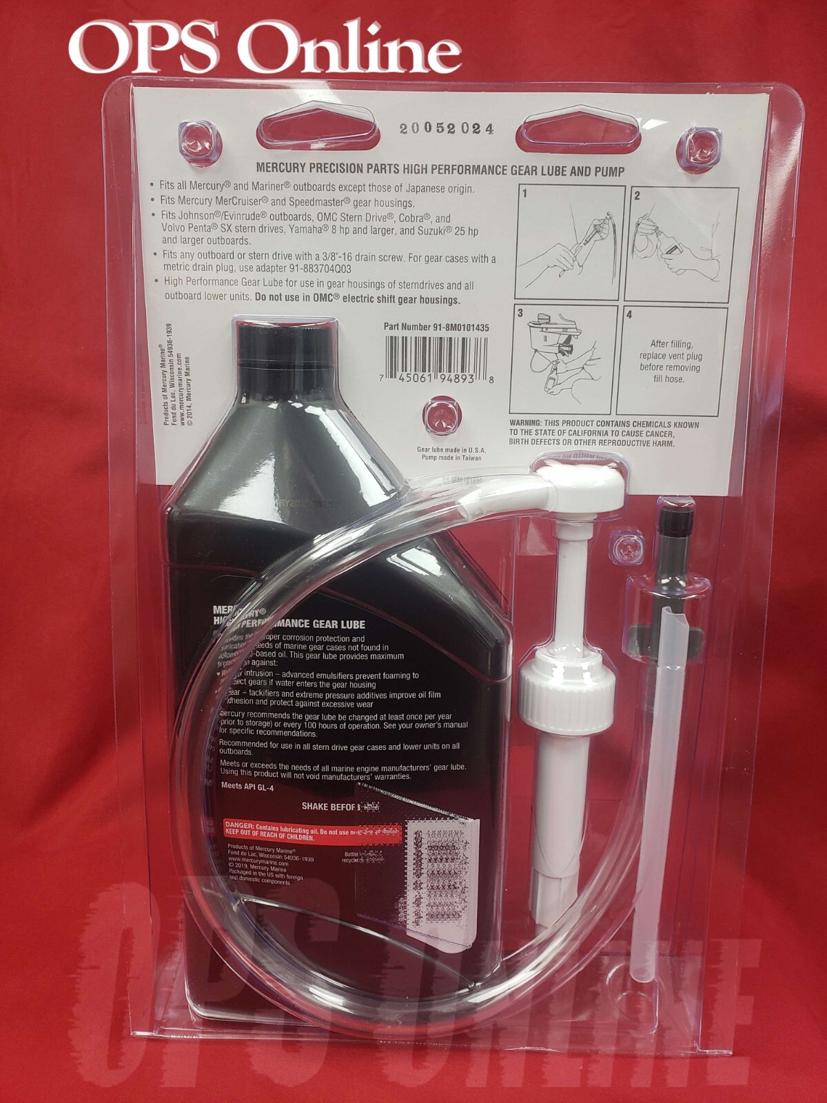 Mercury 300 Hour Maintenance Kit & Oil 40-60 HP EFI 4Stroke BF CT 8M0090559