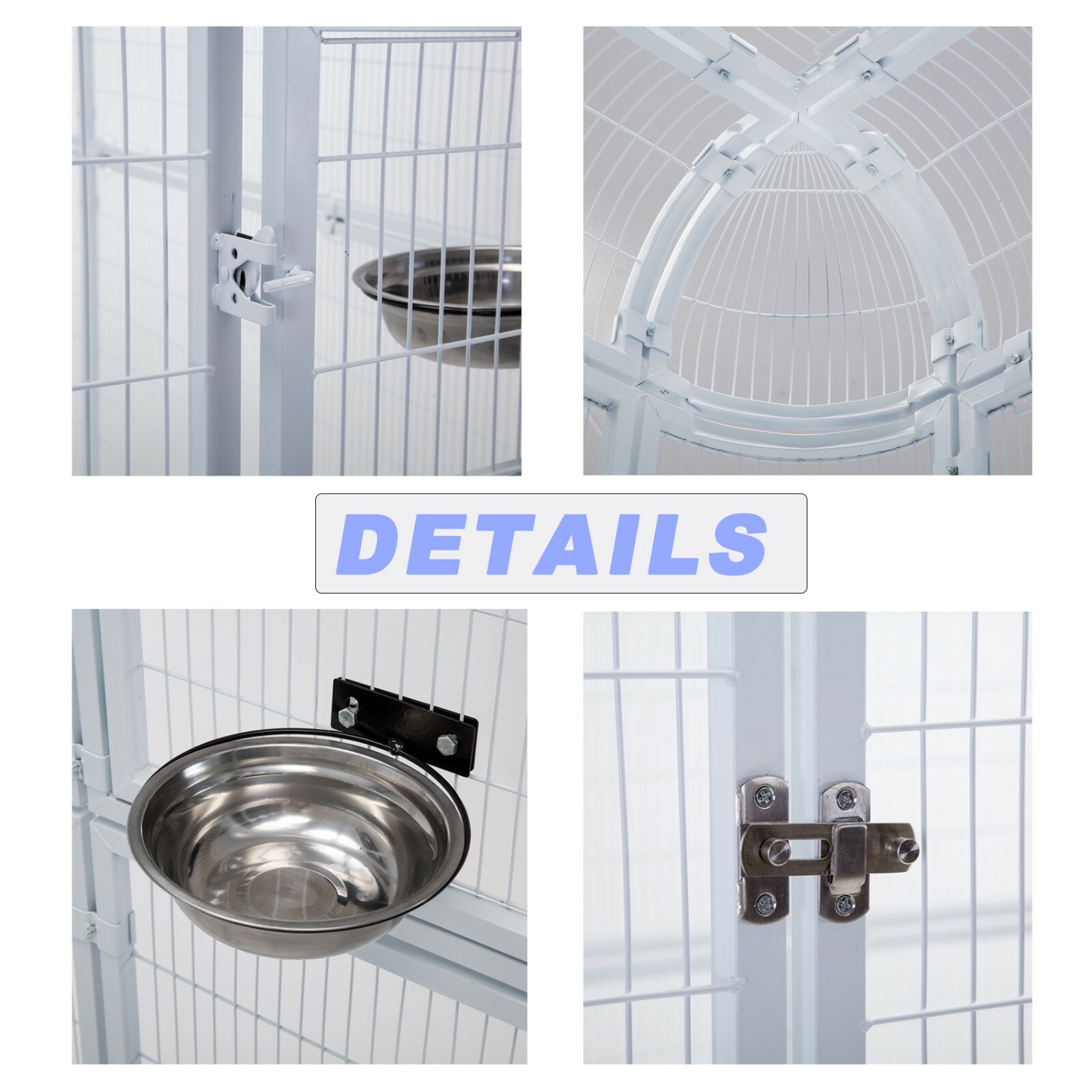 Large Metal Aviary Bird Cage Walk-in Parrot Macaw Flight Cage Finch Pet Supplies