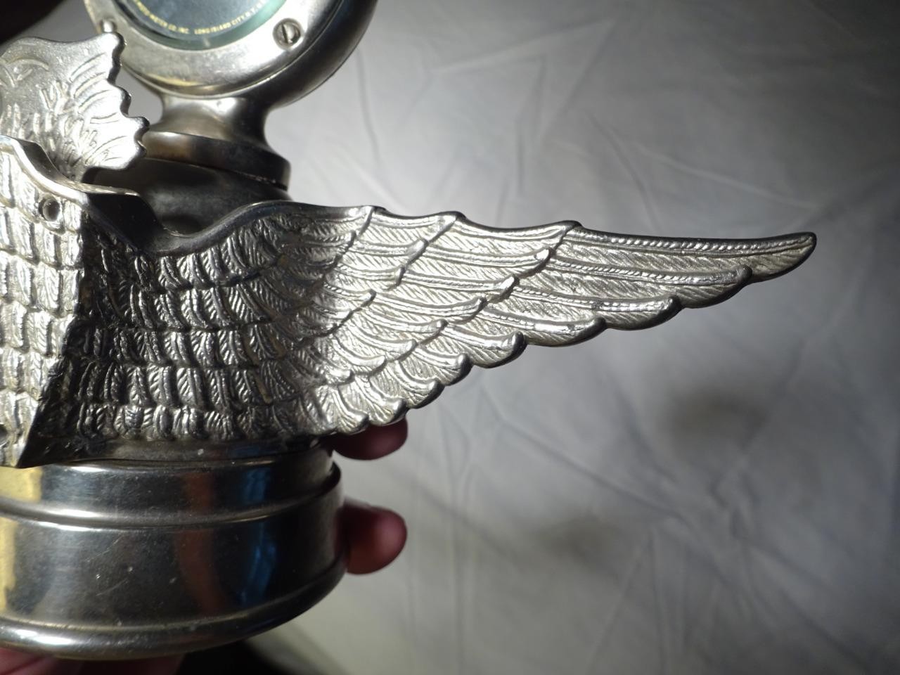 ANTIQUE WINGED EAGLE BOYCE MOTO-METER RADIATOR CAP HOOD ORNAMENT Minty