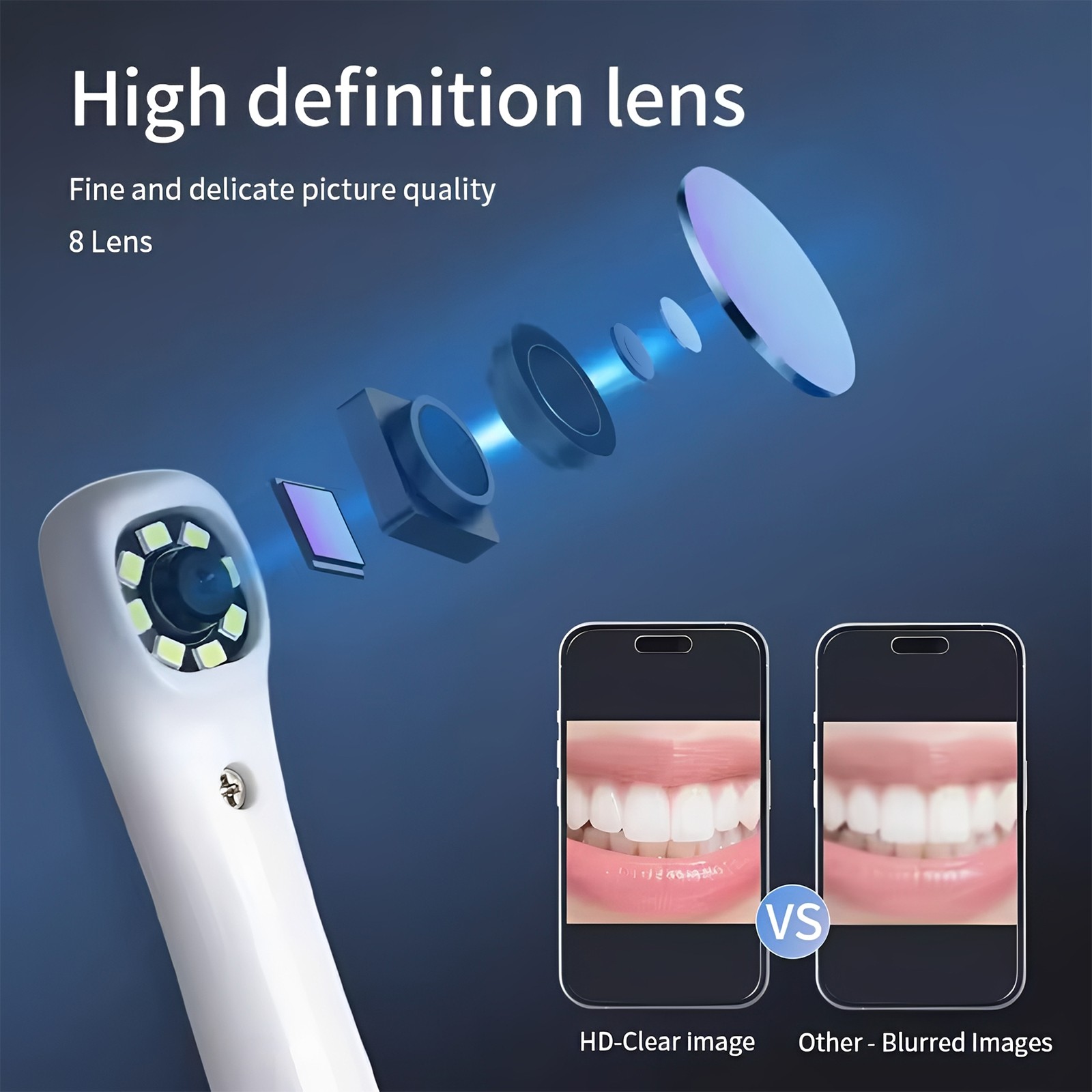 Dental Intra Oral Camera 17 Screen Wifi +Smart Focus + 8Lens+Ultra HD