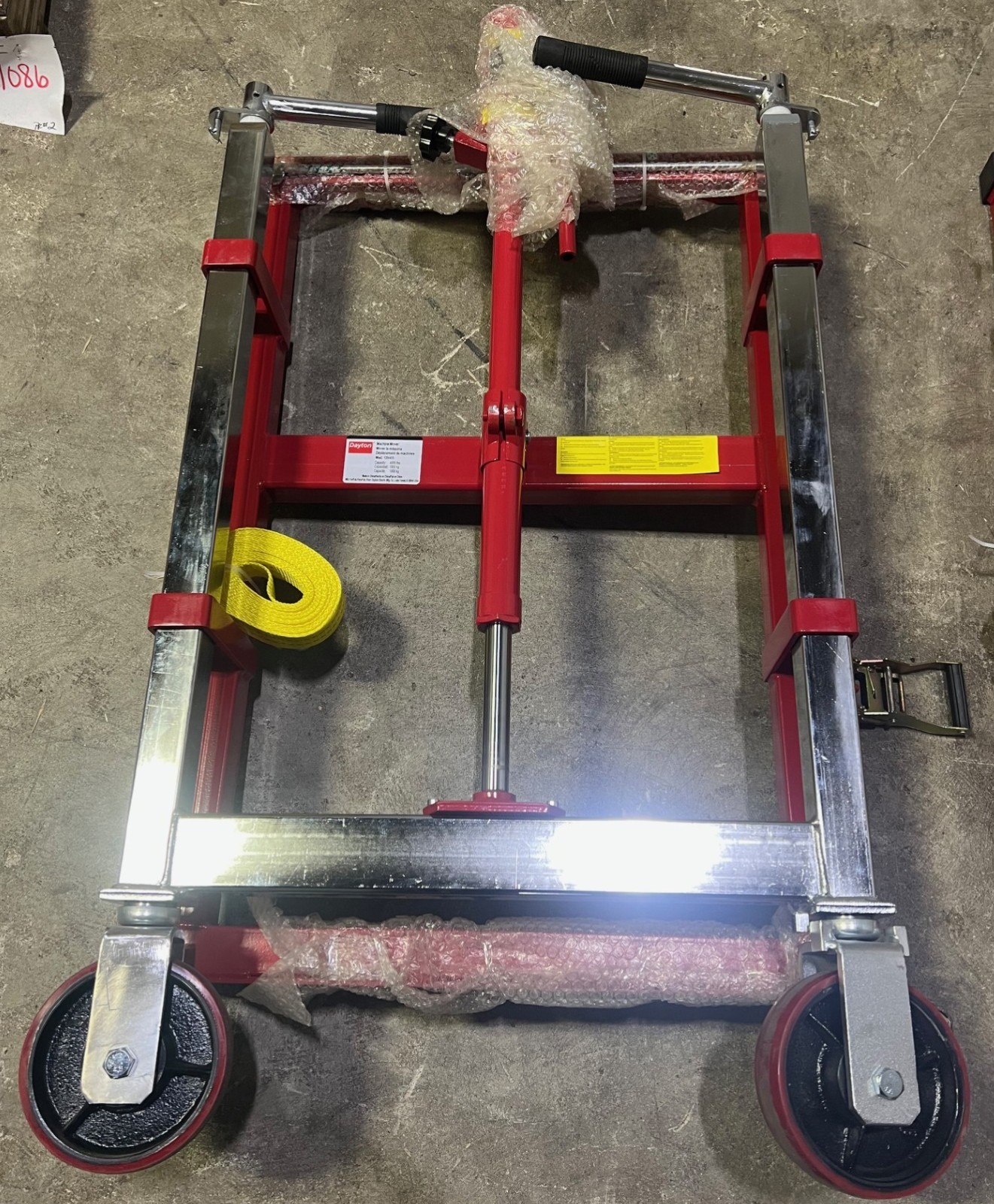 DAYTON 13V411 MACHINERY/EQUIPMENT MOVER, 2 PC., HYDRAULIC, 4,000 LB. CAP., NEW!