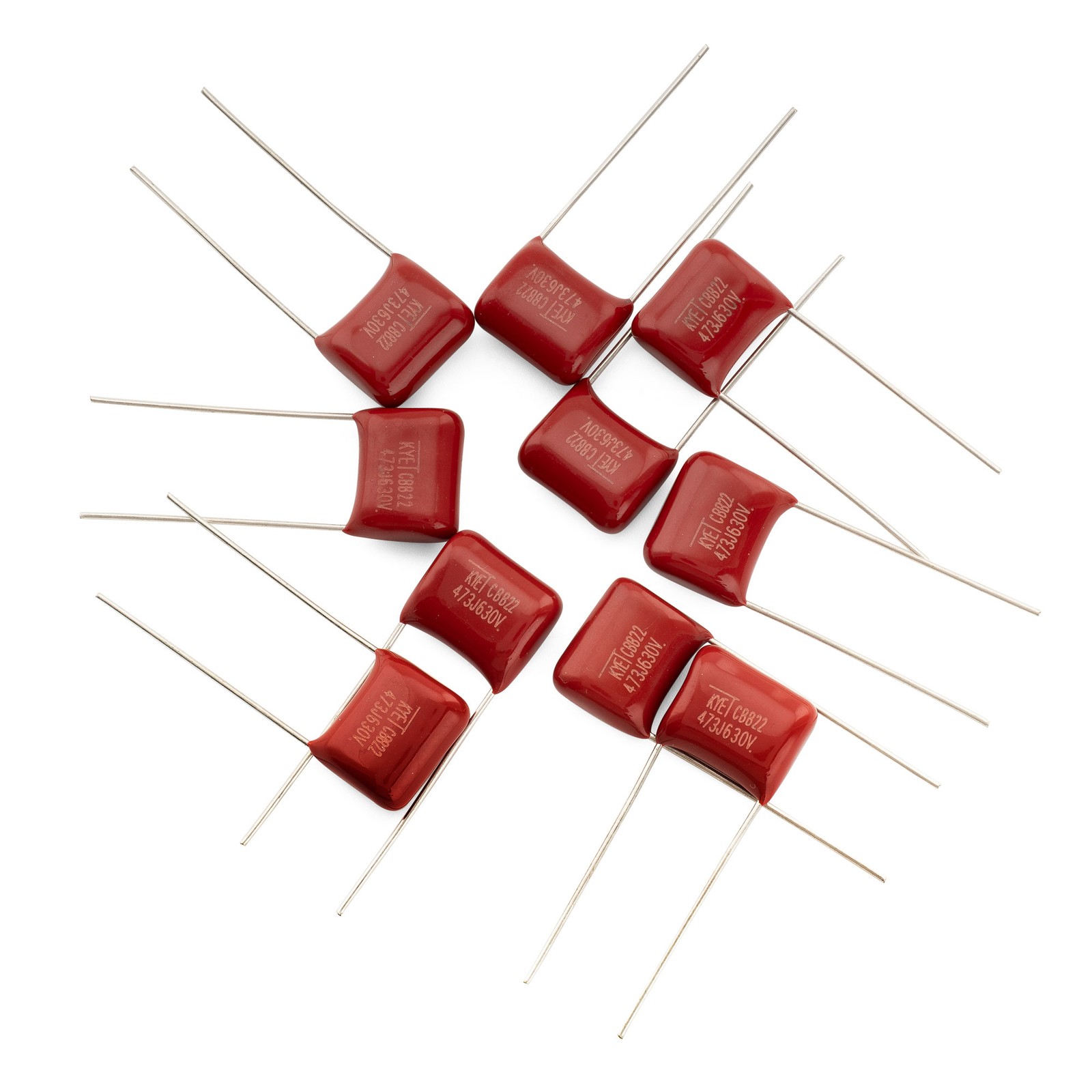 Musiclily Pro 10Pcs Small Polypropylene MPP CBB21 Film Capacitor .047uf 5% 400V