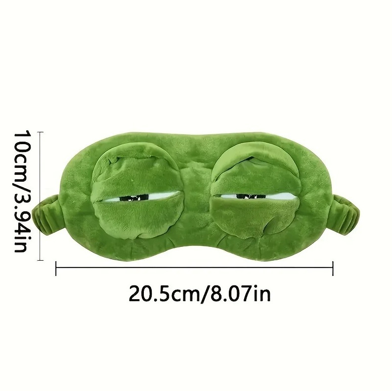 1 pc 3D Sad Frog Sleep Mask Soft Eye Shade Blindfold for Travel Men Women NEW