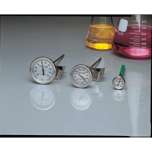 Tel-Tru Gt100r-12/16121264 Bimetal Thermom, 1-3/4 In Dial, 50To500f