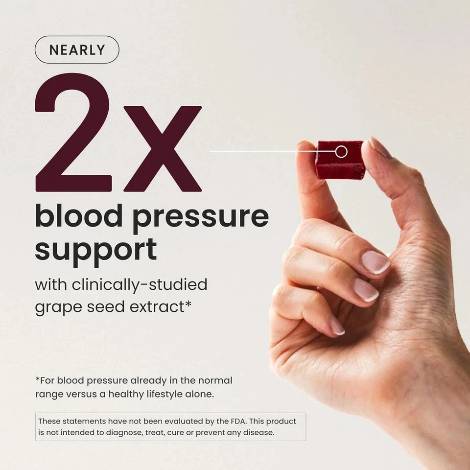 Humann SuperBeets Heart Chews: Nitric Oxide & Blood Pressure Support, 60 Count