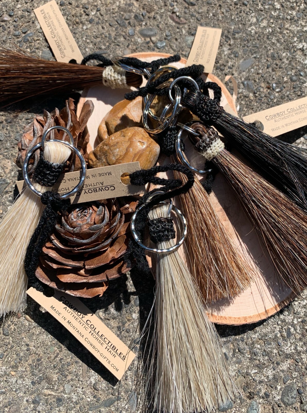 Cowboy Collectibles Horse Hair Tassel Key Chain, Zipper Pull, Decoration - NEW