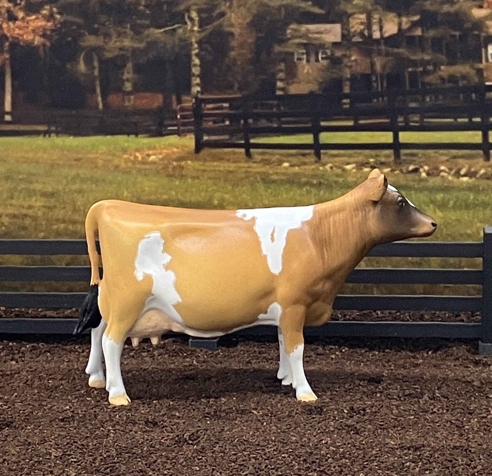 Custom CM Breyer TSC 1:20 Ornament Spot Jersey Holstein Figurine Model Dairy Cow