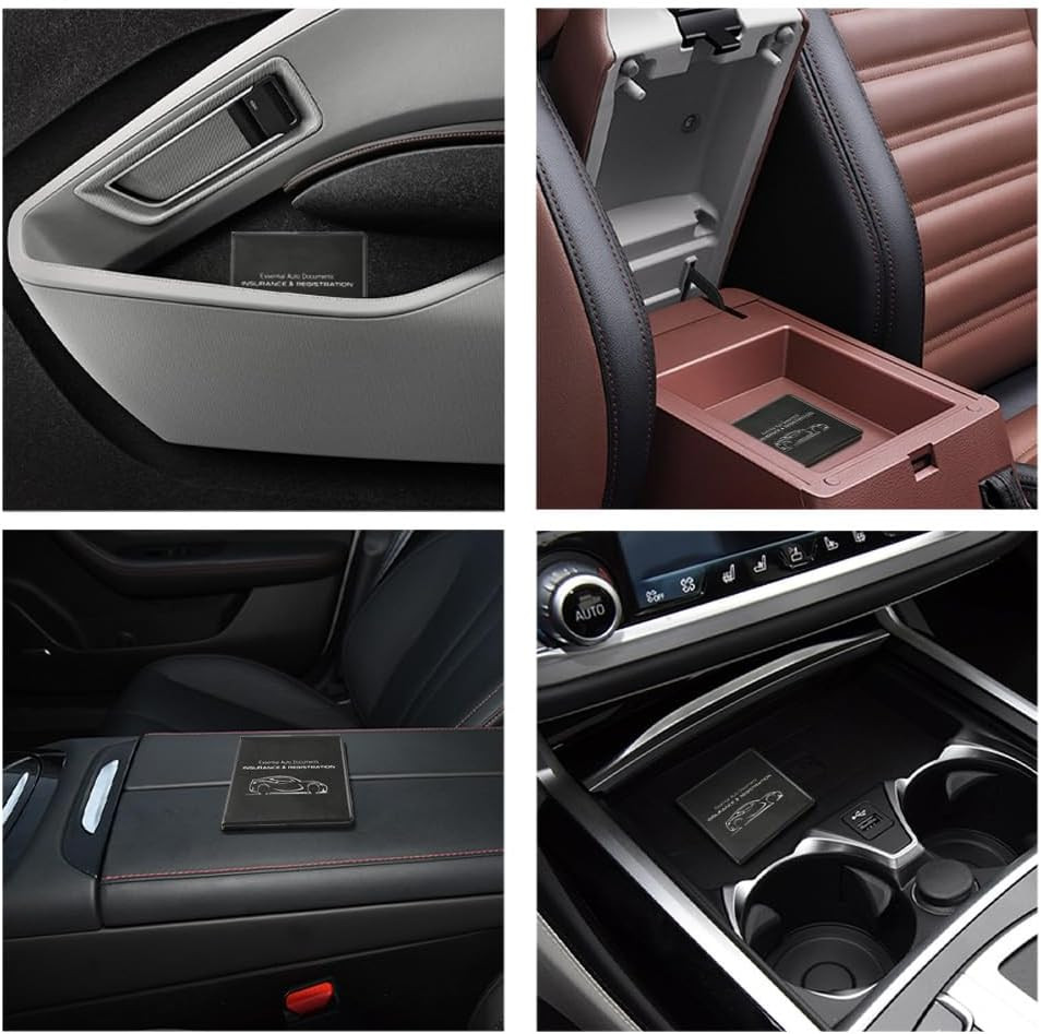 2PCS Car Registration and Insurance Holder, 10.6''×4.8'' Essential Auto Card Glo