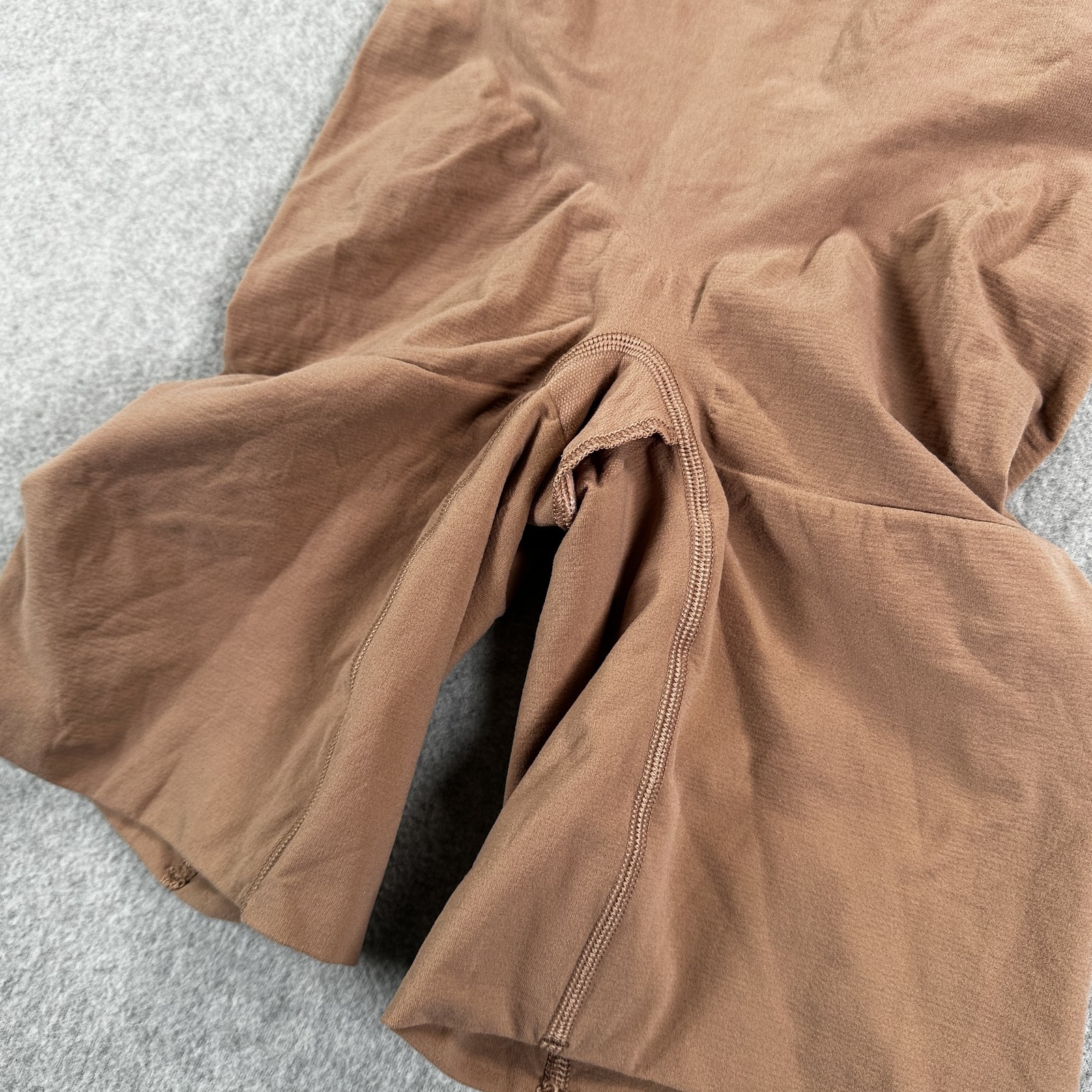 Spanx Shapewear Shorts Womens XL Brown High Waisted Power Series Control