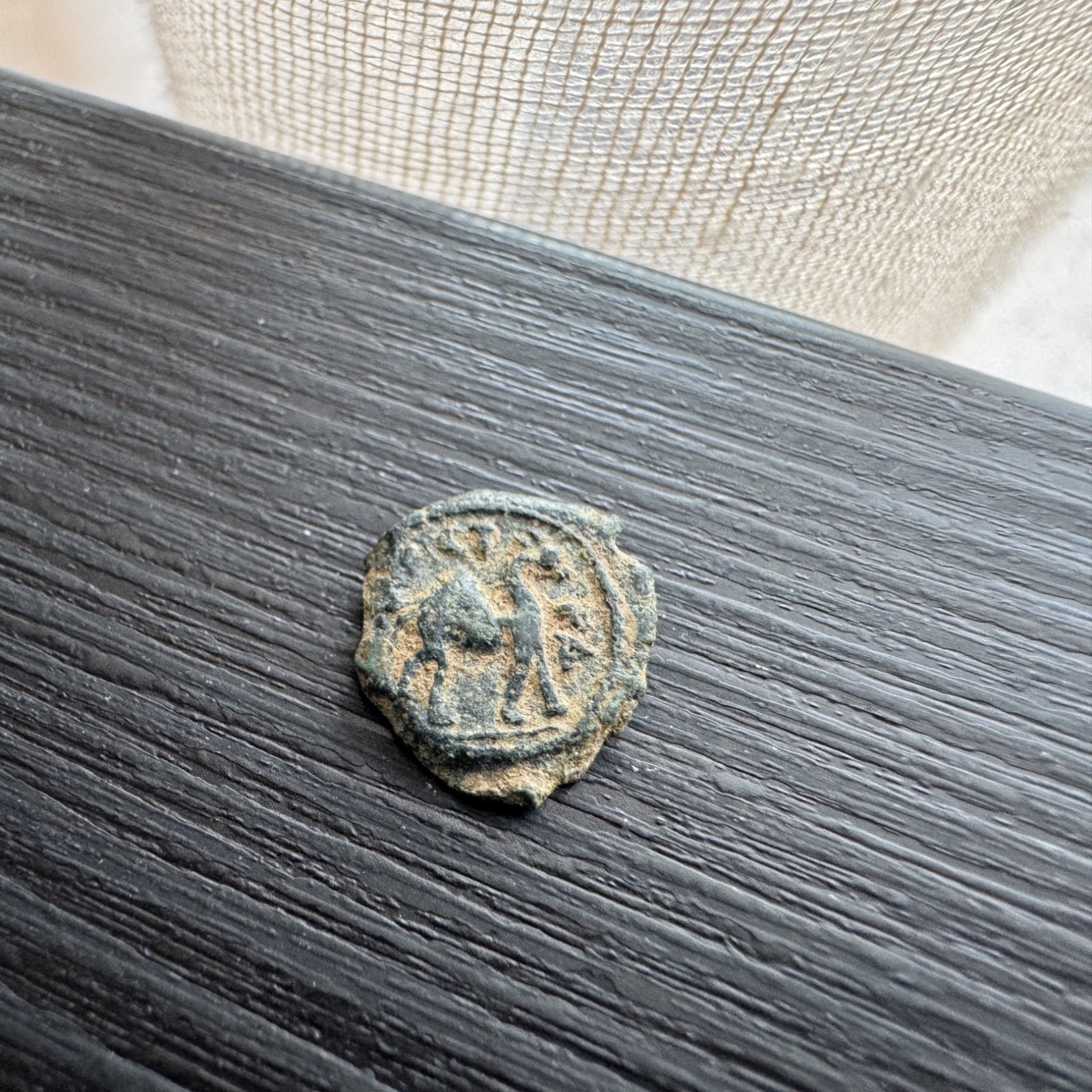 Roman coin -- ARABIA Bostra -- Time of Commodus (177-192 AD) CAMEL @x268