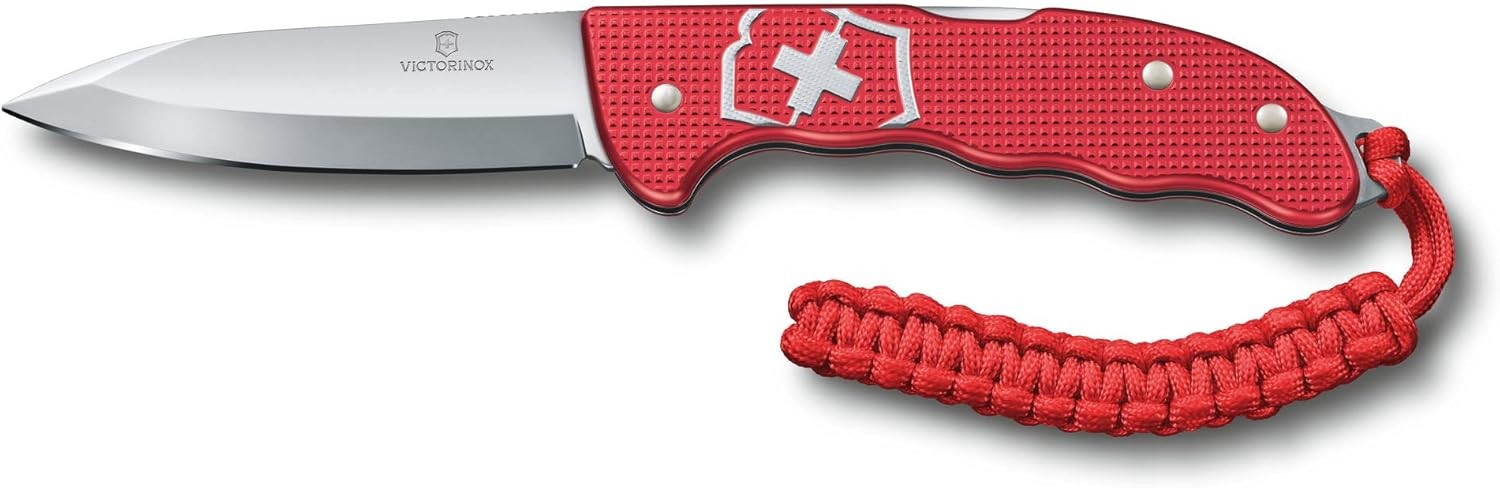 Victorinox Hunter Pro Red Alox Pocket Knife with Lanyard & Lock Blade 0.9415.20