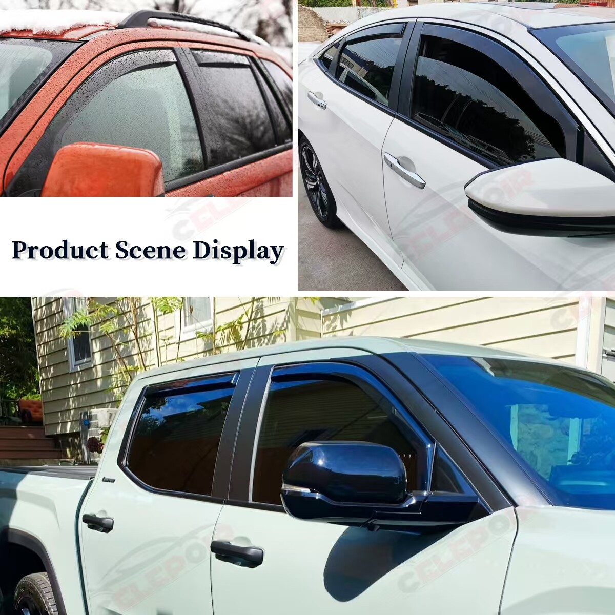 In-channel Window Visor for 2014-2018 Chevy Silverado & GMC Sierra Extended Cab