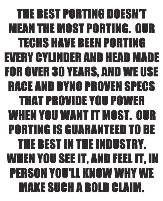 400EX Ported Cylinder Head Porting Assembled Valve Full Port Head Kibble Valves