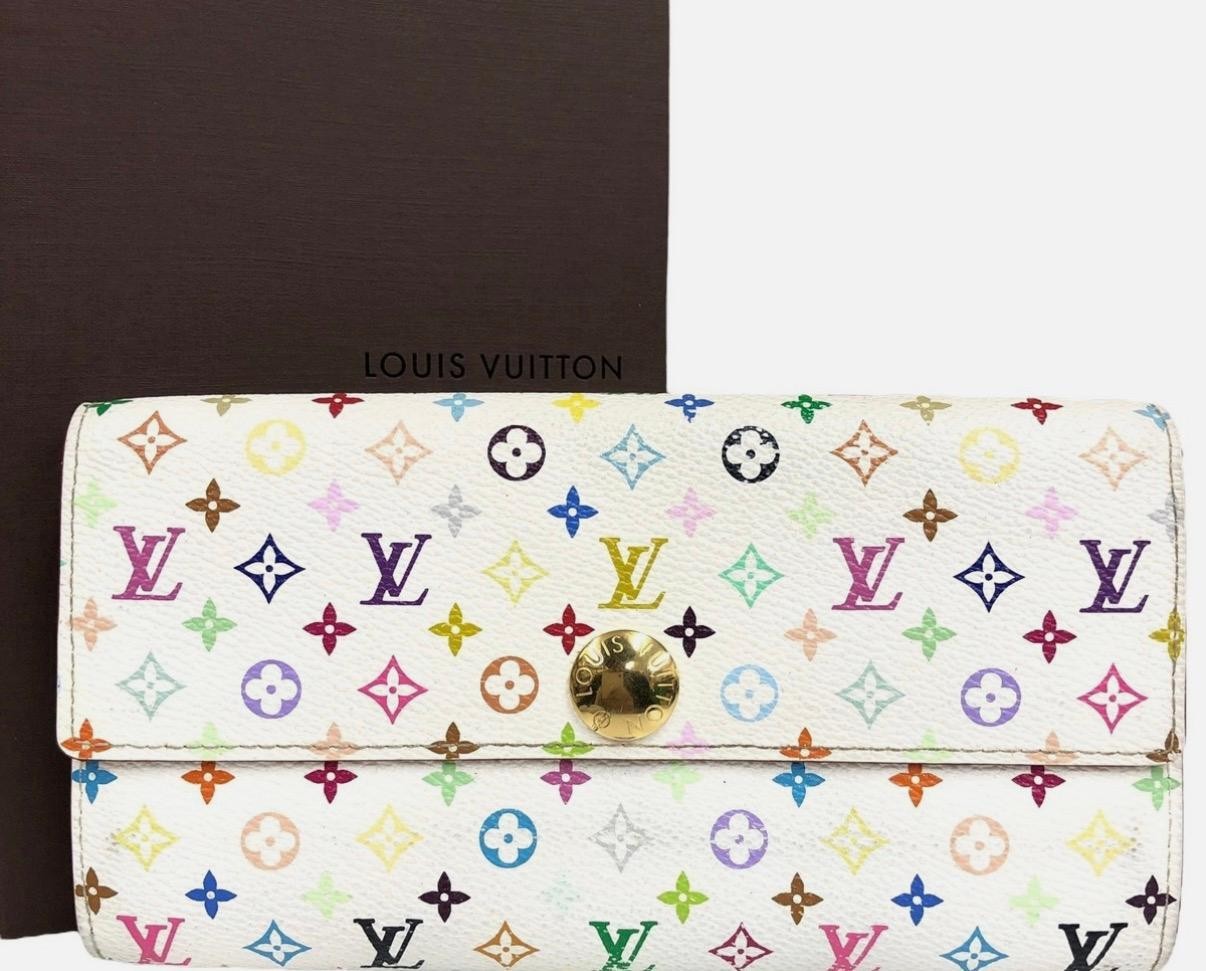 Auth Louis Vuitton Portefeuille Sarah NM Long Wallet Monogram Multicolore M93532