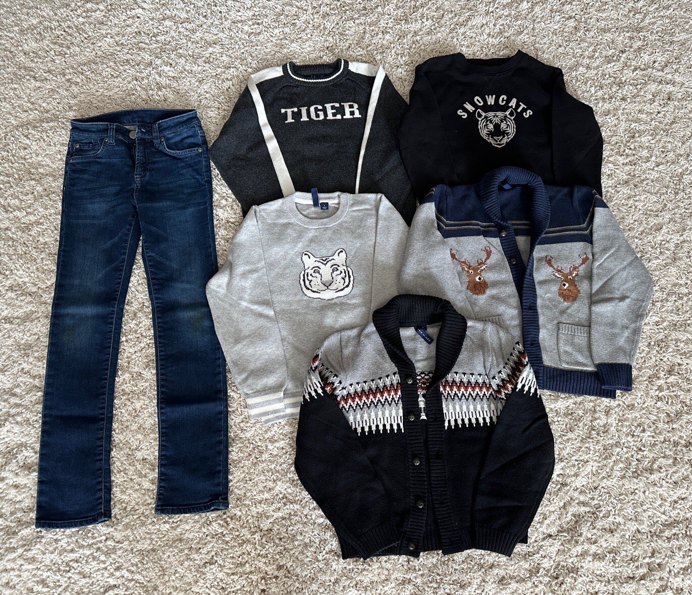 Mixed Clothes Lot of 15 Pieces Boys Size 8-10 S-M Janie Jack Clothing