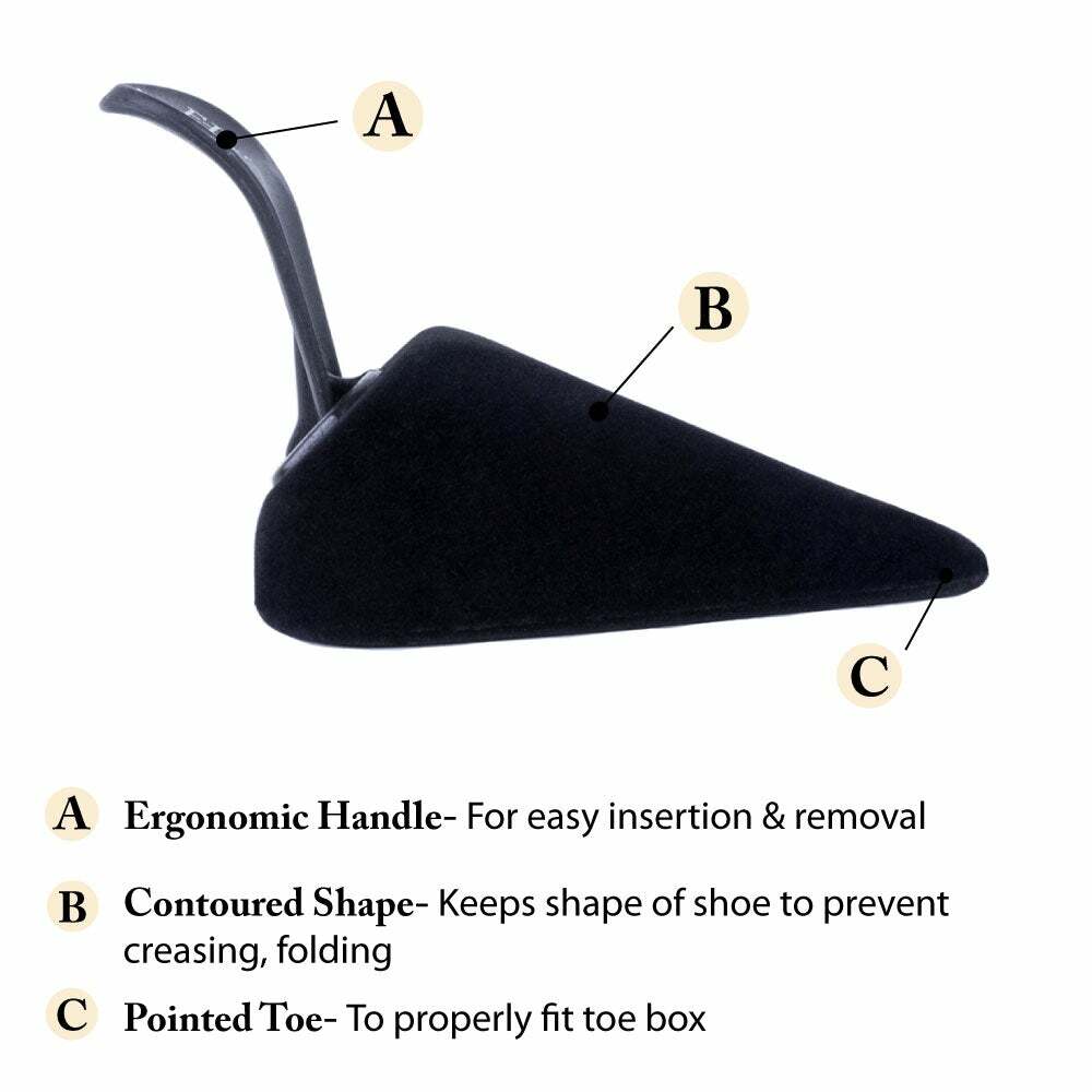 FootFitter Pointed Toe Foam Shoe Tree with Handle, Women's Large Sizes (8.5-11)