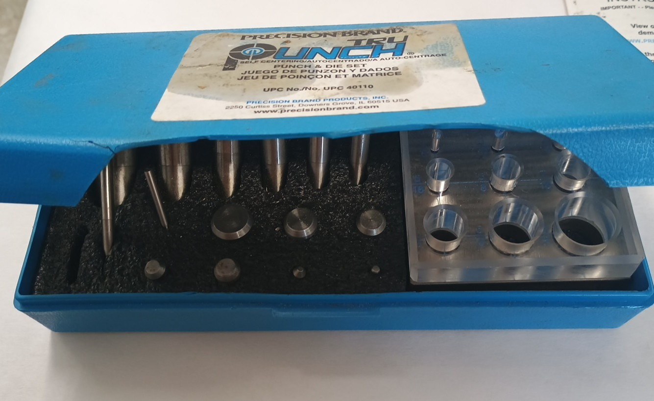 Precision Brand Tru-Punch Punch and Die Set 40110 For Gaskets/Shims/Washers