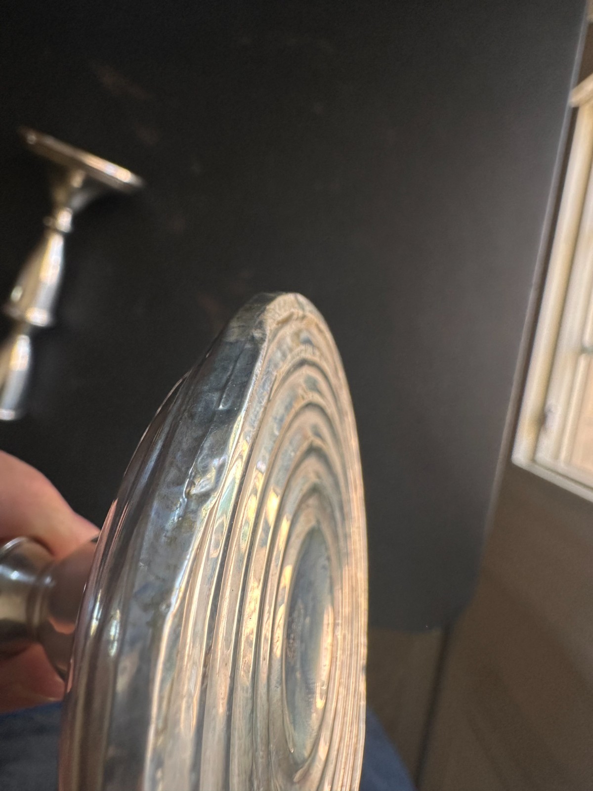 Pair Of Empire Sterling Weighted Candleholders 7 1/2"