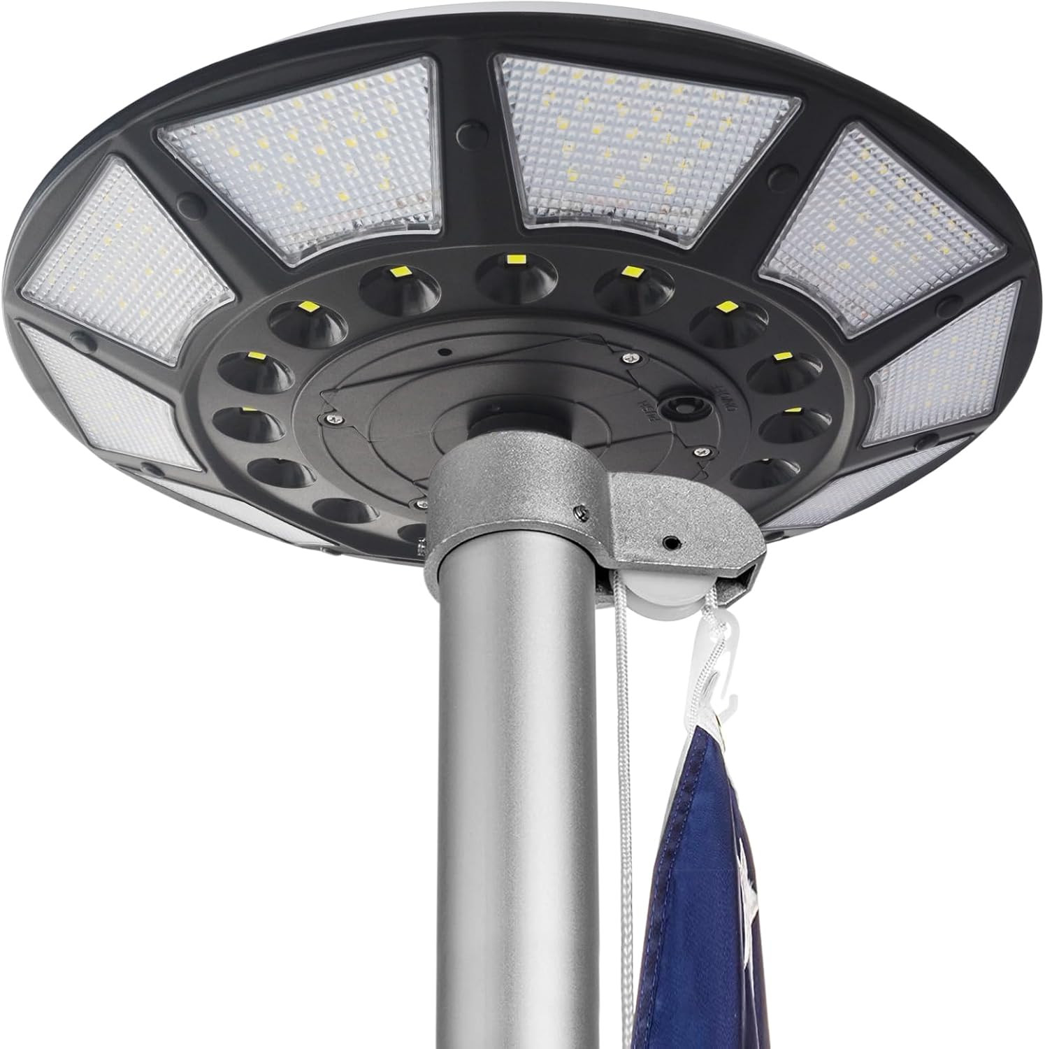 Flag Pole Light Solar Powered, Solar Flag Pole Light 266 Leds, 4200Lm Brightest