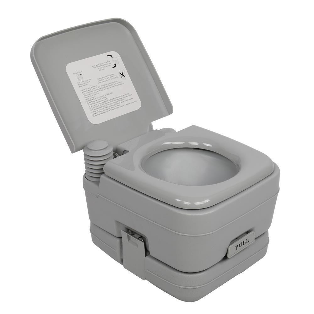 Portable Toilet 2.8 Gallon 10L Flush porta-potty Outdoor Indoor