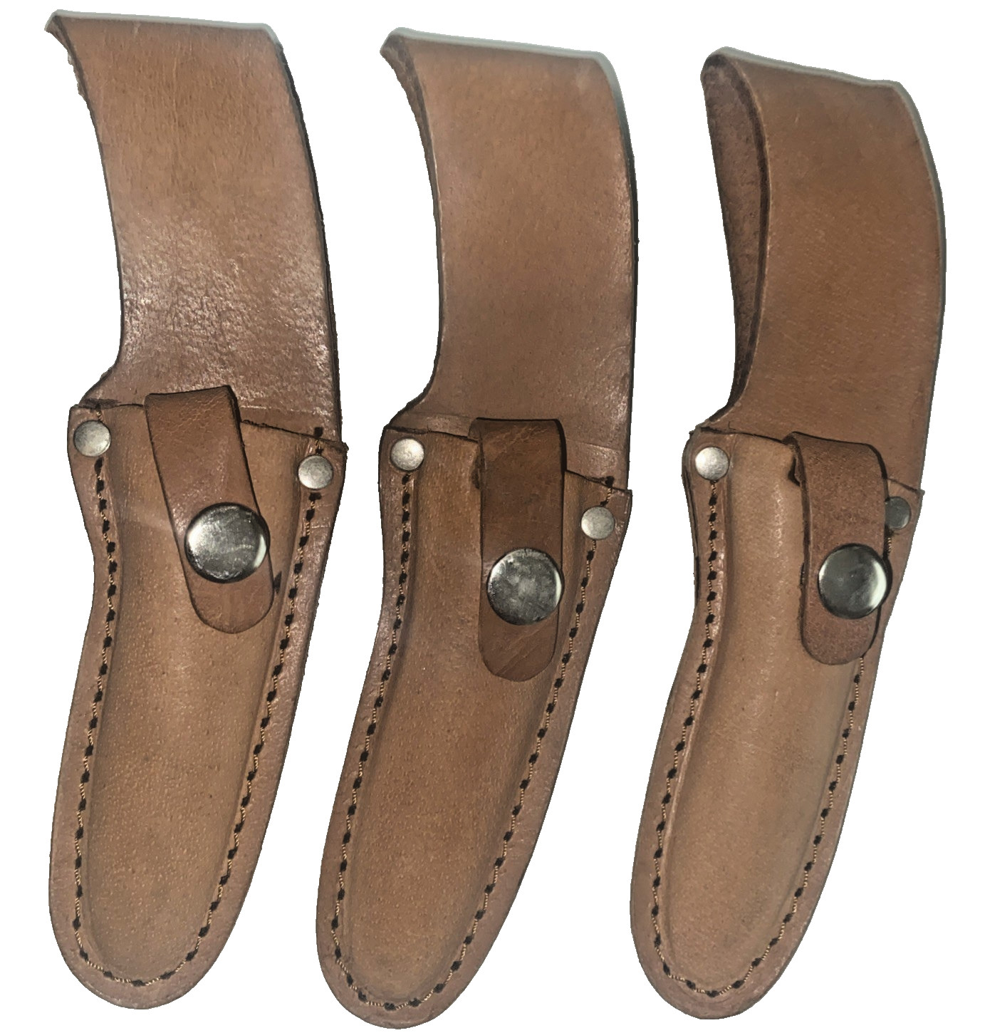 Lot Of 3 Vintage Leather Sheath/Holster for Fishing Side Cutters & Pliers 7.5"
