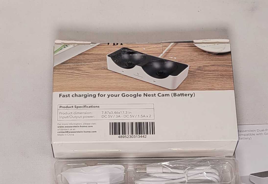 Dual Charging Station Dock Charger for Google Nest Cam (battery) Security Camera