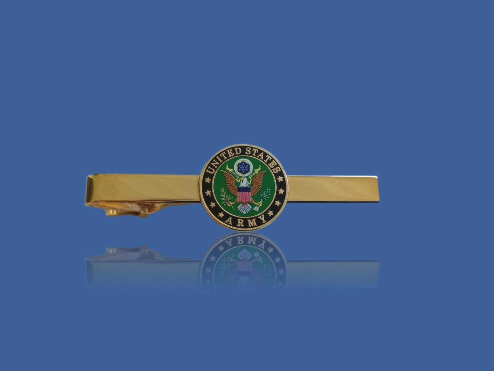 U.S MILITARY ARMY TIE BAR OR TIE TAC CLIP ON TYPE UNITED STATES ARMY U.S.A MADE