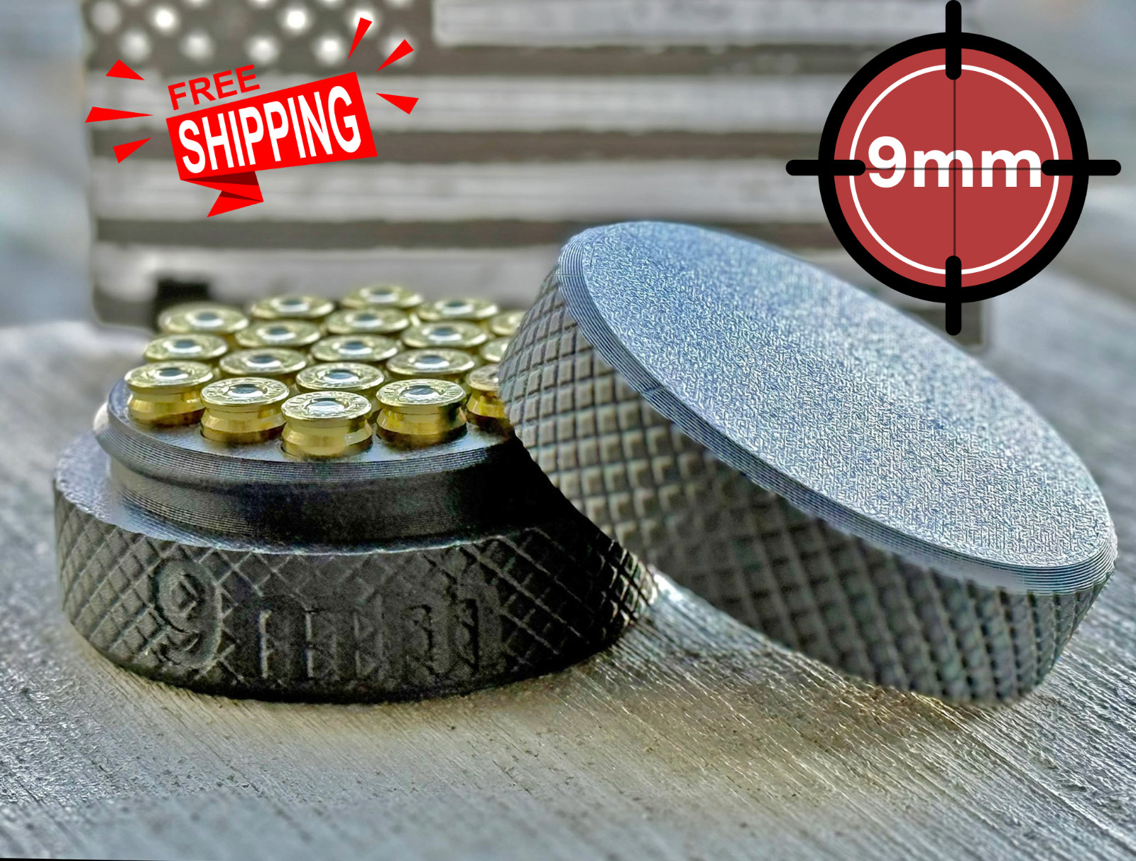 9mm Ammo Case, Premium Tactical EDC Pocket Holder, Ammunition Storage Box, Gift